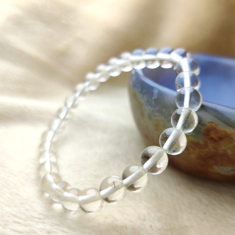巴西 7mm-15mm 白水晶 Rock Quartz - 手鍊/手環 - 水晶 白色