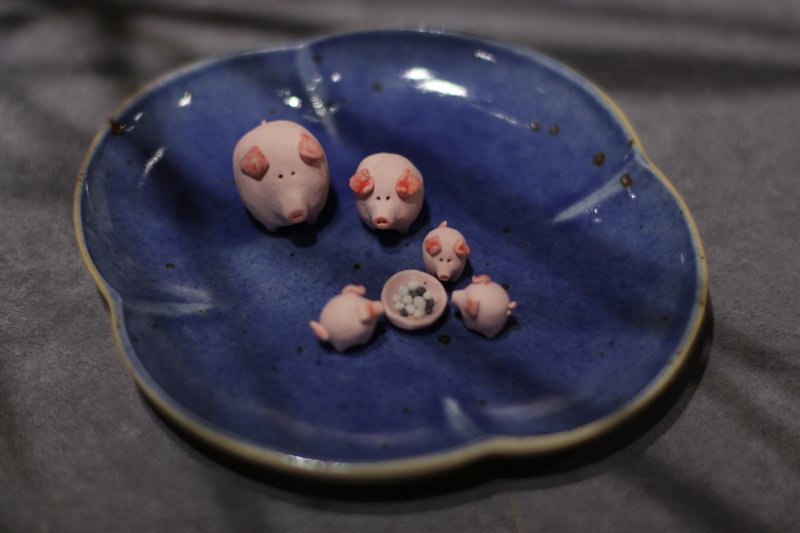 粉色小豬一家 - 擺飾/家飾品 - 陶 