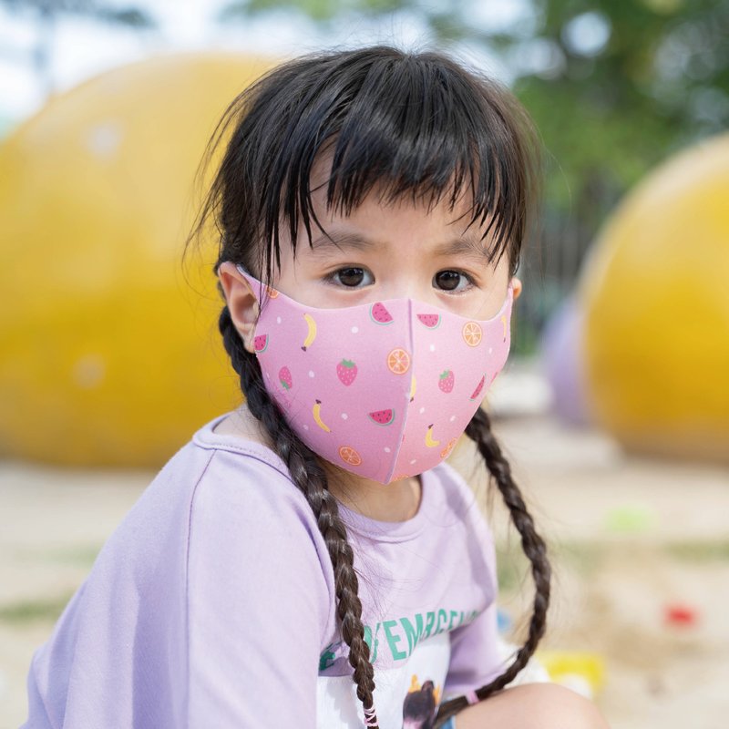 Children-Colorful Fruit-3D Breathable Antibacterial Mask 1 Pack - หน้ากาก - วัสดุอื่นๆ หลากหลายสี