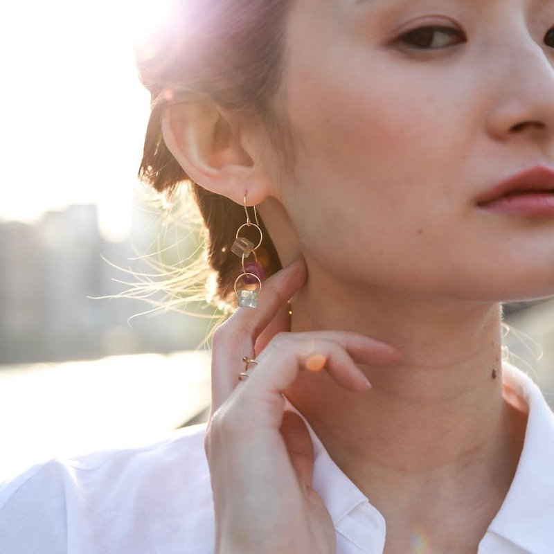 LEAD PIKO PIERCE - Earrings & Clip-ons - Stone Green