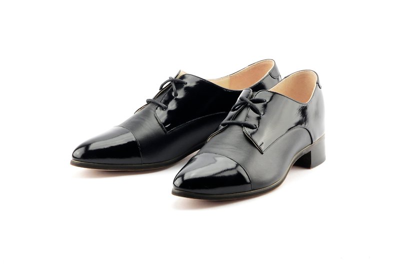 T FOR KENT NOT OXFORD Derbies - Women's Oxford Shoes - Genuine Leather Black