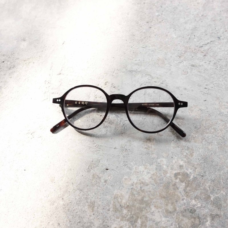 [Firms] retro mesh mesh sheet fine round frame new high texture dark tortoiseshell - กรอบแว่นตา - วัสดุอื่นๆ หลากหลายสี