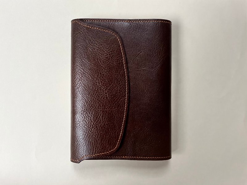 A6 genuine leather book cover (Brown) - Book Covers - Genuine Leather Brown