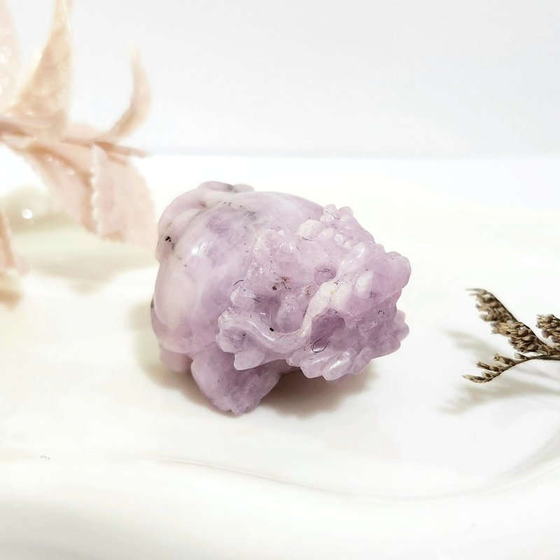 Kunzite Dragon Turtle - ของวางตกแต่ง - คริสตัล สีม่วง