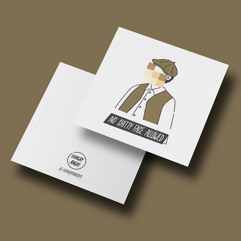 No shitty face allowed postcard - Cards & Postcards - Paper Khaki