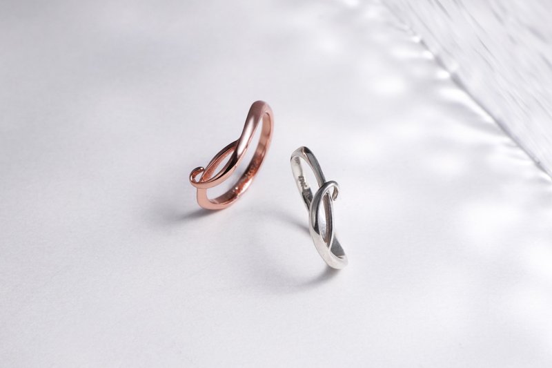 【設計師水系列】逐浪。水舞戒指 - 戒指 - 純銀 銀色