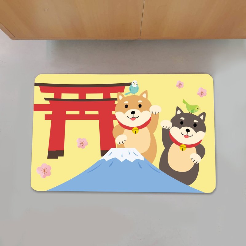 富士柴犬模造カシミヤカーペット - 絨毯・カーペット - その他の素材 イエロー