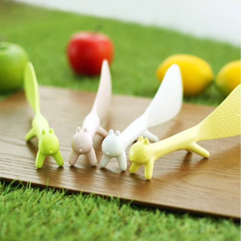 [Fast shipping] Korean nineware squirrel stand rice spoon / 4 colors in total - Cutlery & Flatware - Other Materials Multicolor