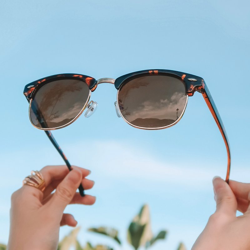 GLISTEN - Arden Polarized Sunglasses (Tortoise) - Sunglasses - Other Materials Brown