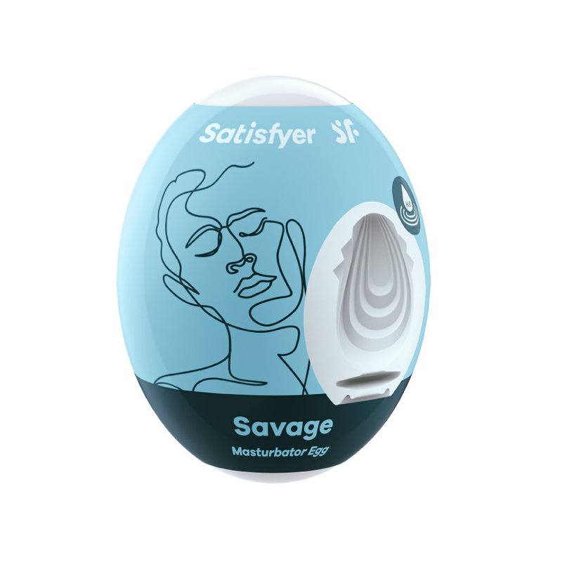 German Satisfyer Savage Pleasure Egg - Light Blue - สินค้าผู้ใหญ่ - ซิลิคอน 