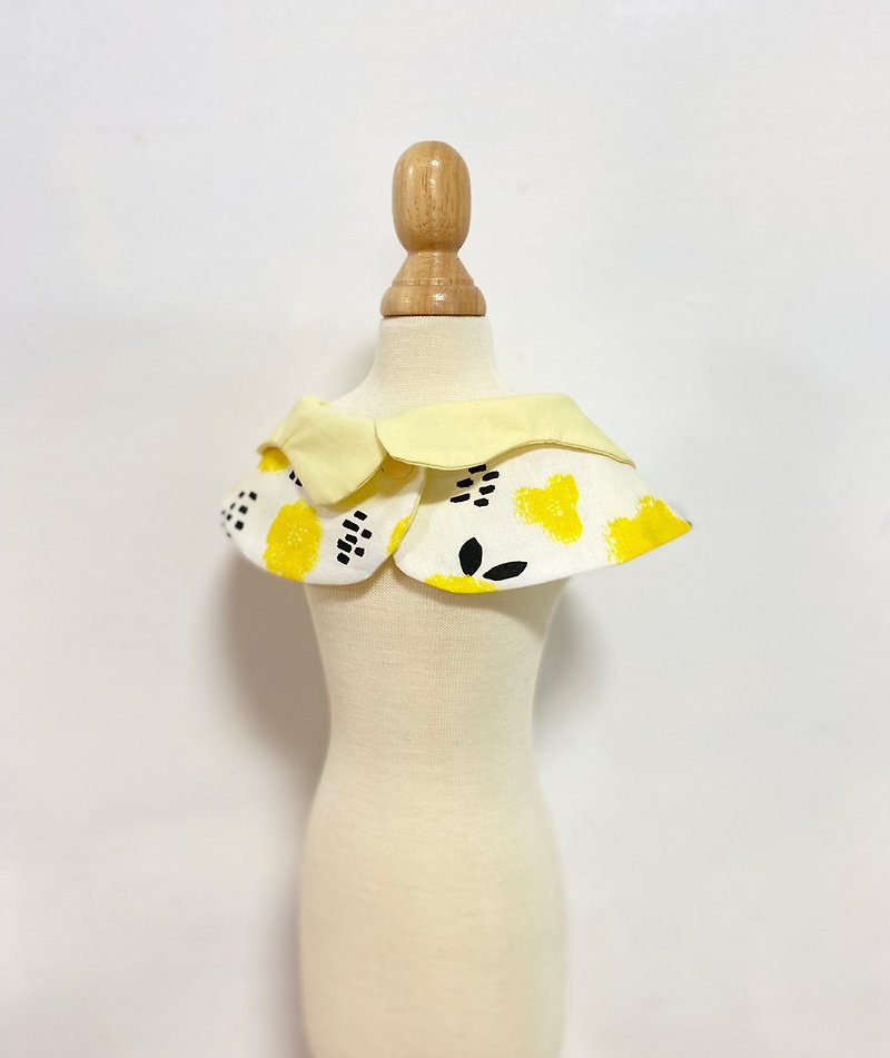 コットン・麻 洋服・帽子 - ドーナツフロスティングラペルスカーフ_夏の黄色い花