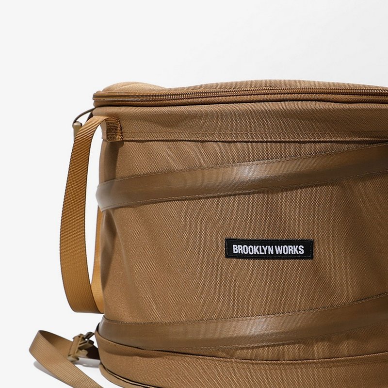 BROOKLYNWORKS 多功能彈簧保冰/保溫桶包-棕色 - 野餐墊/露營用品 - 聚酯纖維 咖啡色