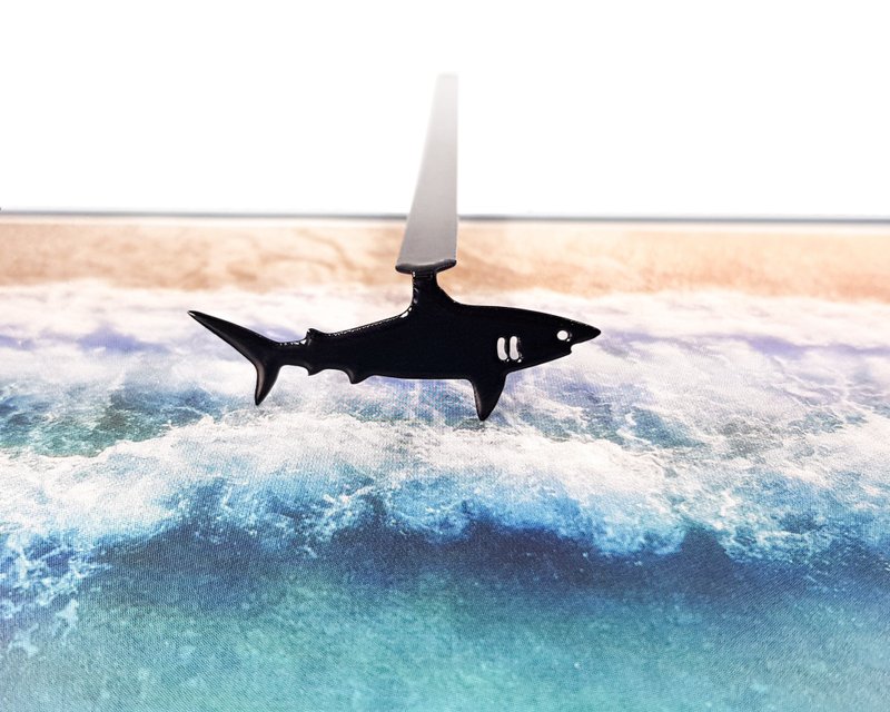 Metal Bookmark Shark - 書籤 - 其他金屬 黑色