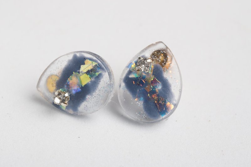 Handmade Earrings Stud | Resin Dangle Earrings for woman (resin) - 耳環/耳夾/耳骨夾 - 塑膠 多色