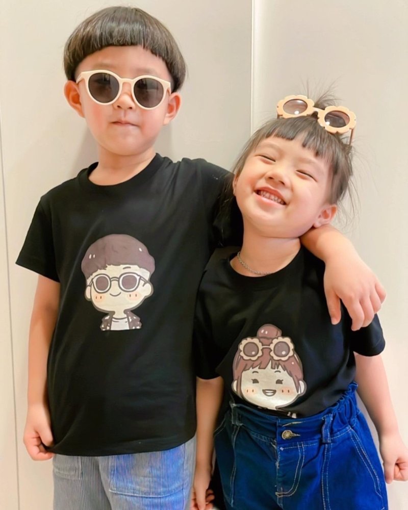 孩子微笑都值得紀念【客製化兄妹裝】 親子裝 情侶T  團體服訂 - 女上衣/長袖上衣 - 棉．麻 粉紅色