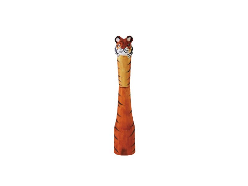 Japanese Magnets realistic animal series log hand-carved ear stick/ear stick (tiger) - Other - Resin Orange