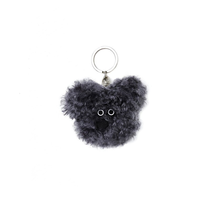 PAPA.GO.PAPA Piz Poodle Puppy Face Doll Key Ring/Charm(Black) - ที่ห้อยกุญแจ - เส้นใยสังเคราะห์ 