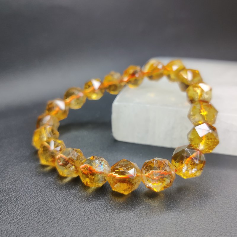 —Starcut Series— Yellow Tower Crystal Citrine Bracelet Bracelet Natural Crystal Crystal Bracelet - Bracelets - Crystal Yellow