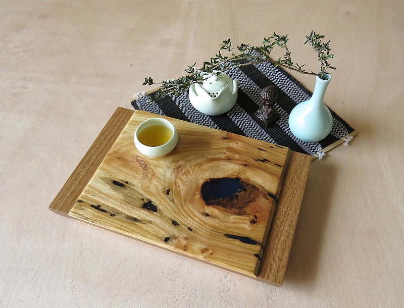 HO MOOD 解構系列—手作 幾何 茶盤 - 杯墊 - 木頭 金色