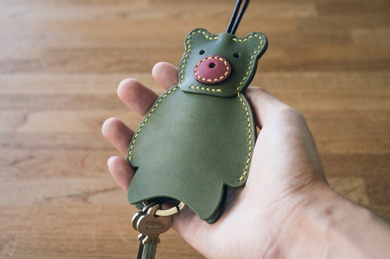 レザーベアキーホルダー W1-030 - キーホルダー・キーケース - 革 多色