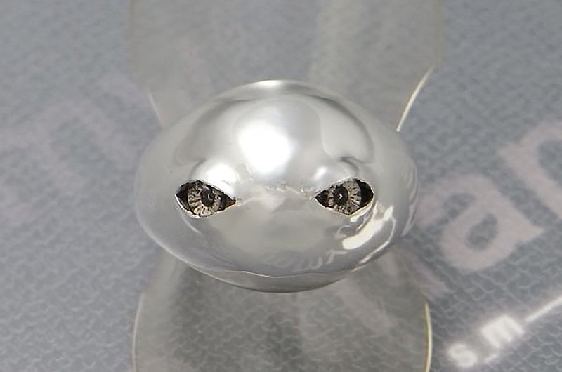 スターリングシルバー リング シルバー - stare ball ring_1 (s_m-R.24) 銀 玻 戒指 指环 眼 睛 目 jewelry sterling silver glass eyes