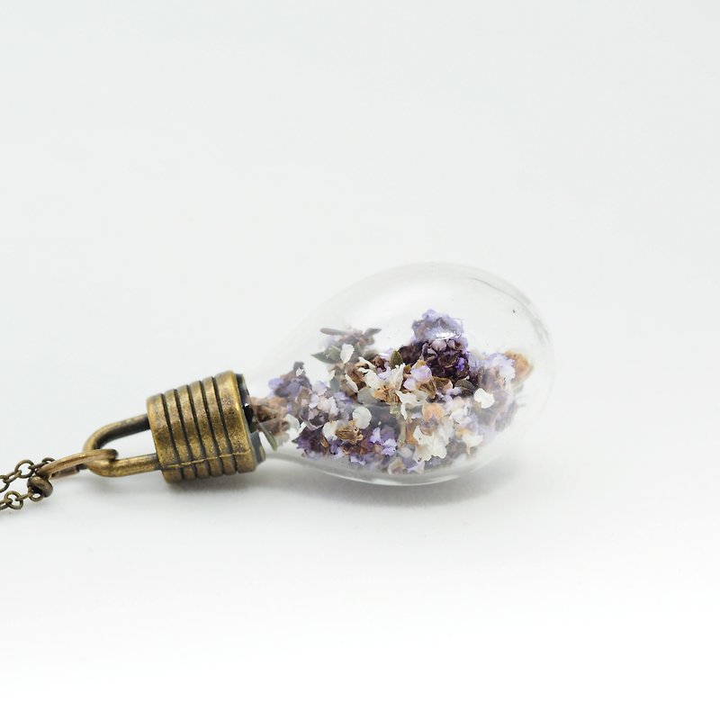OMYWAY Handmade - Glass Globe Necklace - สร้อยติดคอ - แก้ว สีเงิน