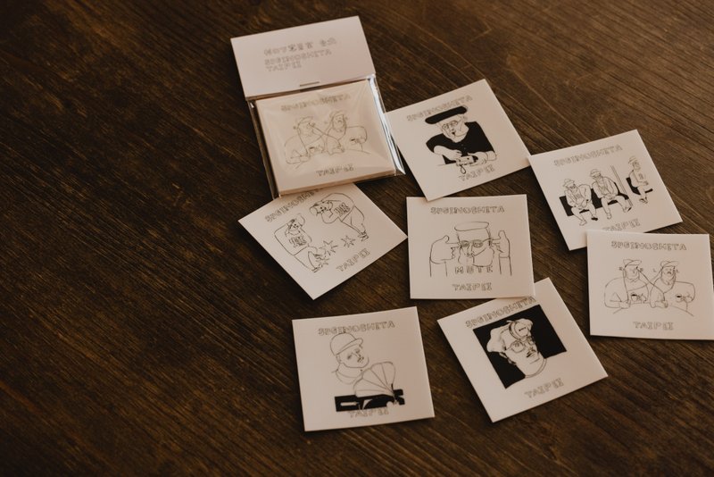 Sugi no Xiayi Craftsman's Studio Taipei・Sticker Set 7 pieces - สติกเกอร์ - กระดาษ ขาว