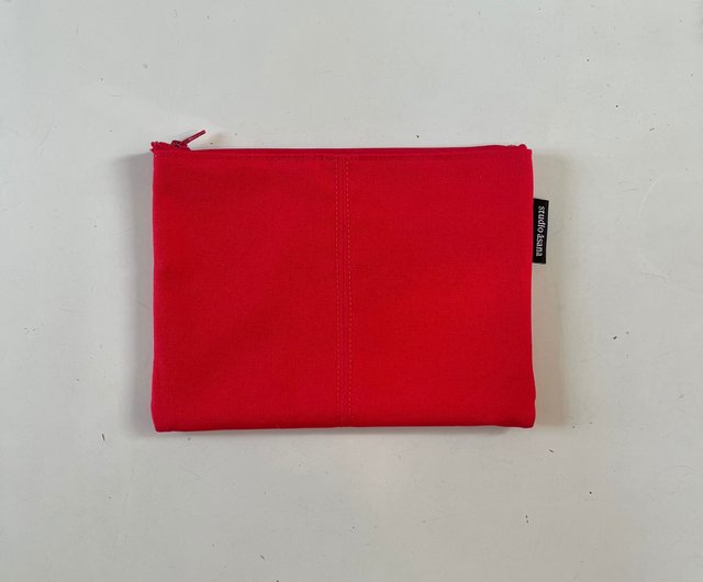 文庫本ブックポーチ (キャンバス レッド) A6 - ショップ studio āsana
