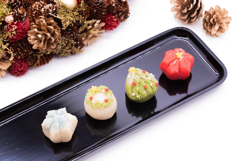 【聖誕限定】和菓子 | 【12月款】上生菓子 練切和菓子 (4個入) - 蛋糕/甜點 - 新鮮食材 