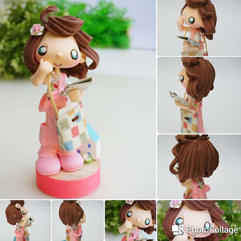 Art Decor Doll Handmade Soft Doll Baby Gift Love Gift Doll - Stuffed Dolls & Figurines - Clay Pink