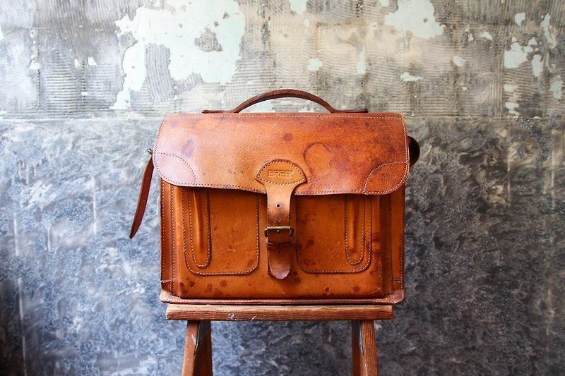 Vintage BREE Brown Handbag - กระเป๋าแมสเซนเจอร์ - หนังแท้ 