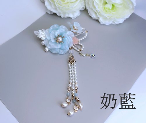 ヘアアクセサリー kanzashi  / luludi 貴重完売品】新品☆luludi ヘアクリップ / white×marble - メルカリ