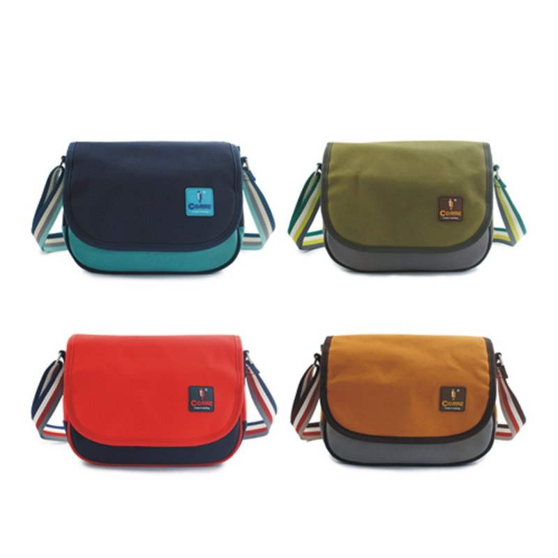 CORRE【CG71051】canvas classic crossbody bag blue/military green/earth Brown/red/light Khaki - Messenger Bags & Sling Bags - Cotton & Hemp Blue