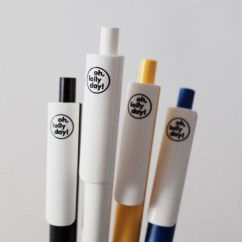 OLD LOGO0.7 black ball pen - simple white, OLD82151 - ปากกา - พลาสติก ขาว