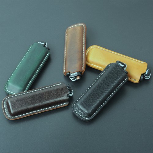 Leather Bic J3 J5 Lighter Case Leather Cricket Lighter Holder with