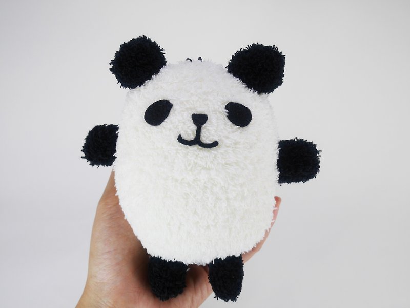 Fluffy cute fat corps - panda - ตุ๊กตา - ผ้าฝ้าย/ผ้าลินิน ขาว
