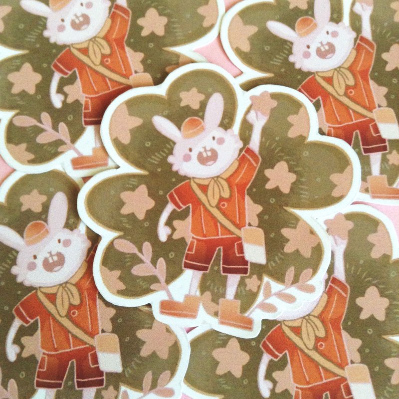 Hand-painted illustrations big stickers_forest good friend BABYRUN - การ์ด/โปสการ์ด - กระดาษ 