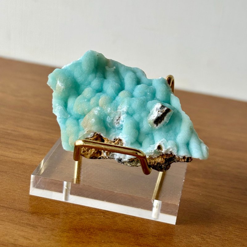 優質天然 l 異極礦 原礦 水晶 礦石 無優化無染色 一物一圖 - 擺飾/家飾品 - 水晶 藍色