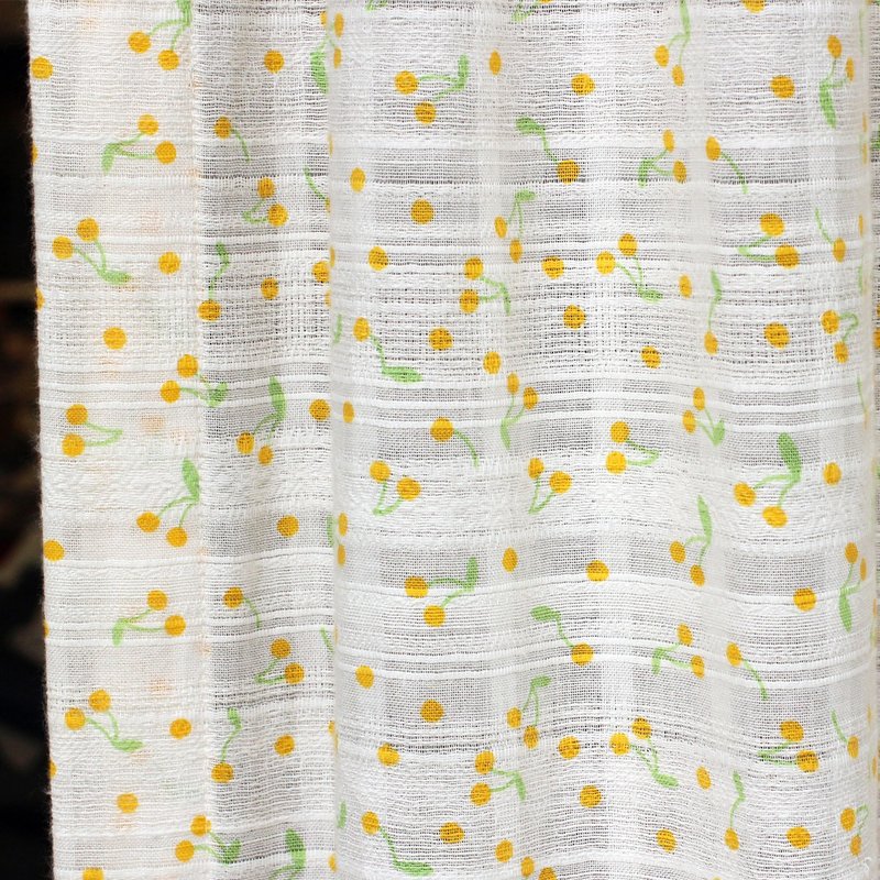 Made in korea cherry curtain for home interior deco, door curtain,  門簾 窗簾 のれん - 門簾/門牌 - 棉．麻 黃色