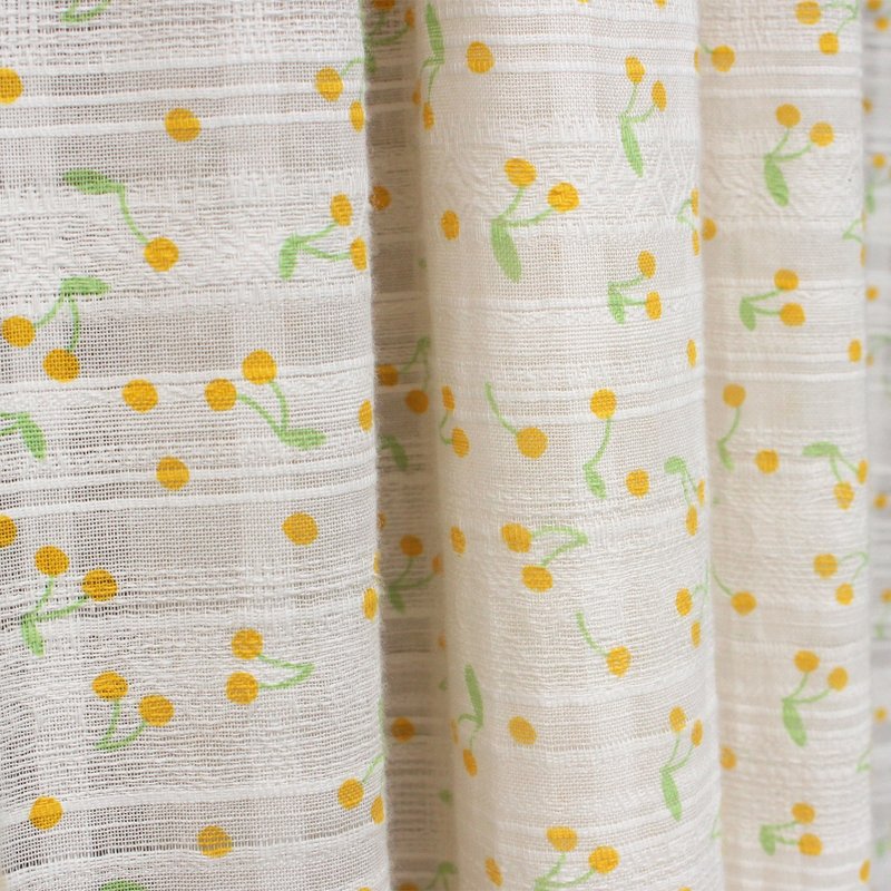 Made in korea cherry curtain for home interior deco, door curtain, 門簾 窗簾 のれん, 子供 - 門簾/門牌 - 棉．麻 黃色