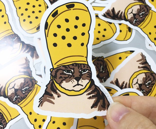 Ping Hatta Sticker - Croc Cat