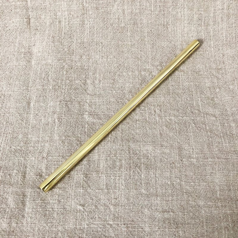 Brass straw _ fair trade - Reusable Straws - Other Metals Gold