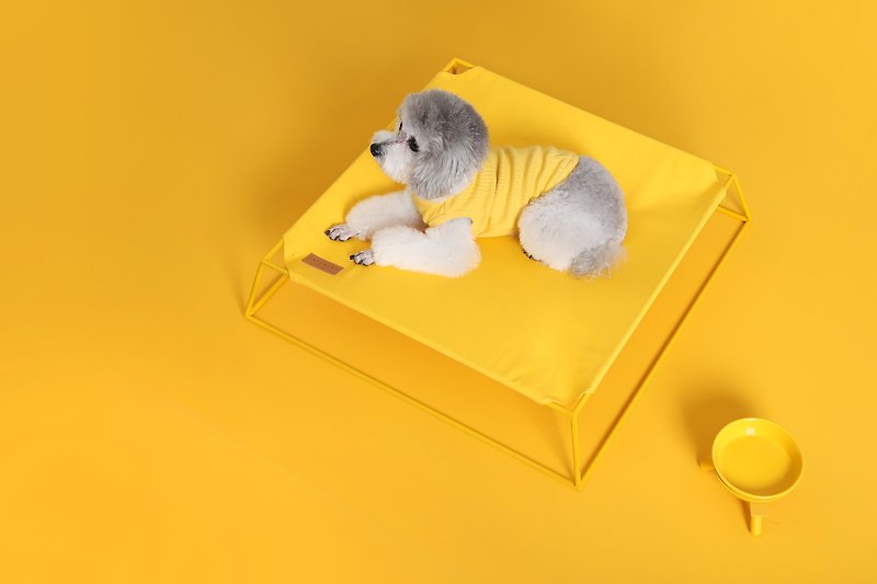 Gelato Pet T-Shirt - Round Neck Sleeveless (Yellow) - ชุดสัตว์เลี้ยง - ผ้าฝ้าย/ผ้าลินิน สีเหลือง