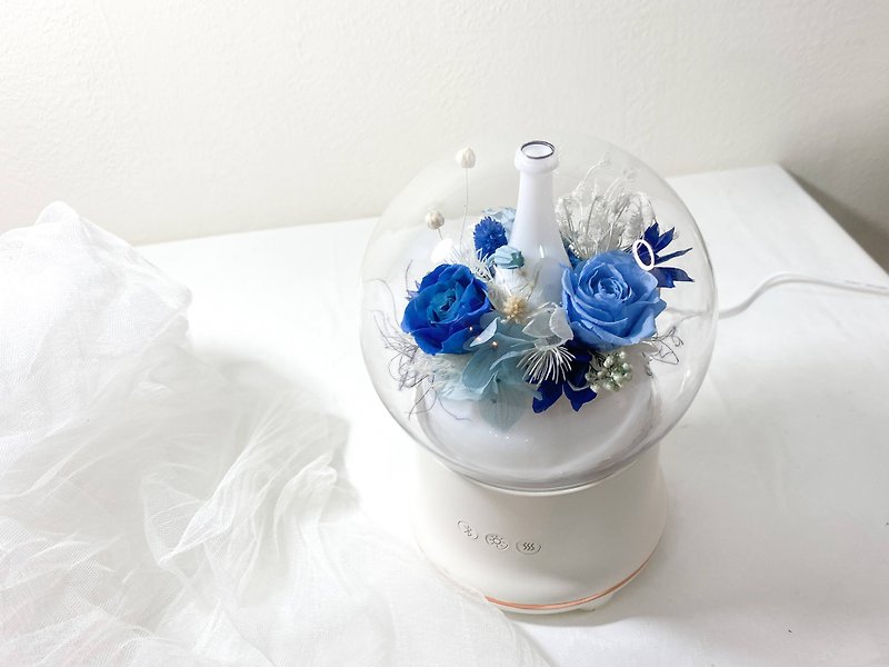 Eternal Flower Night Light Sound Fragrance Machine One-person group, free choice of materials, multi-color optional hand-made courses - จัดดอกไม้/ต้นไม้ - พืช/ดอกไม้ 