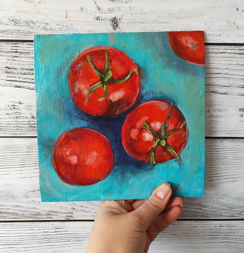 野菜たち　油絵　＜お値段ご相談ください＞ 2ef299c9d8ce0f52ee12143b1cb2d8