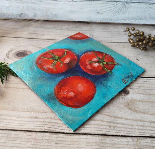 野菜たち　油絵　＜お値段ご相談ください＞ 2ef299c9d8ce0f52ee12143b1cb2d8