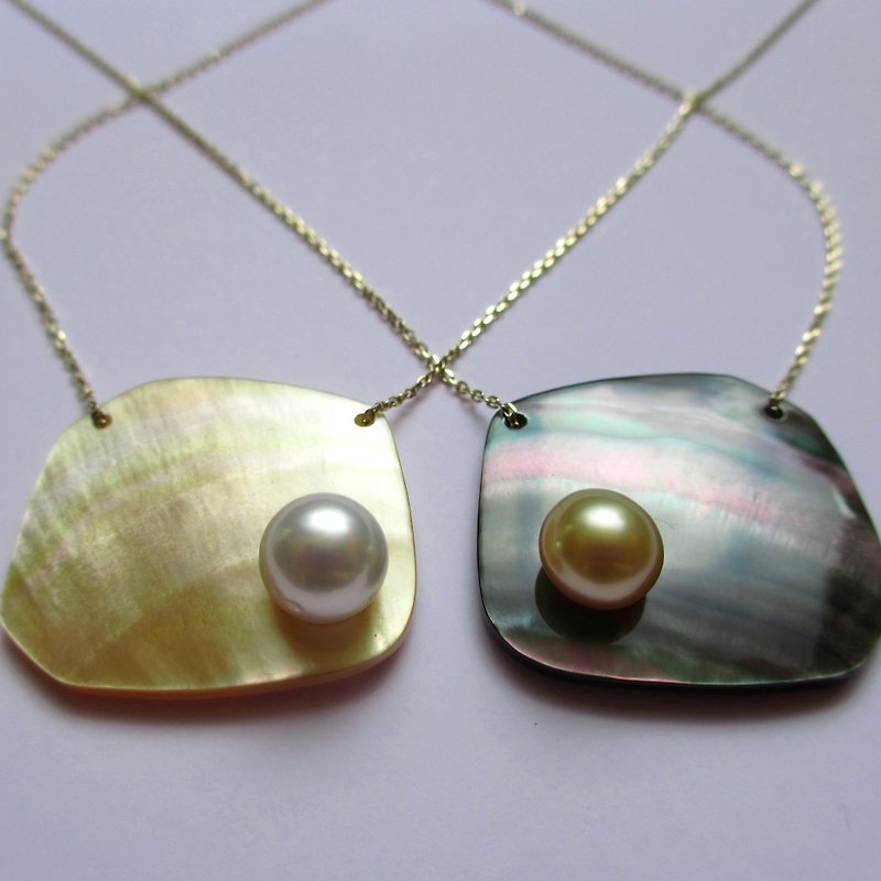 SHARE MOP / Pearl K10 Necklace - Necklaces - Other Metals Gold