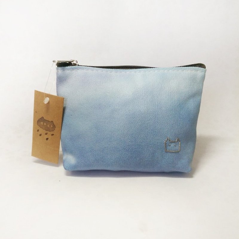 Puputraga/natural color hand dyed small square bag - กระเป๋าใส่เหรียญ - ผ้าฝ้าย/ผ้าลินิน หลากหลายสี