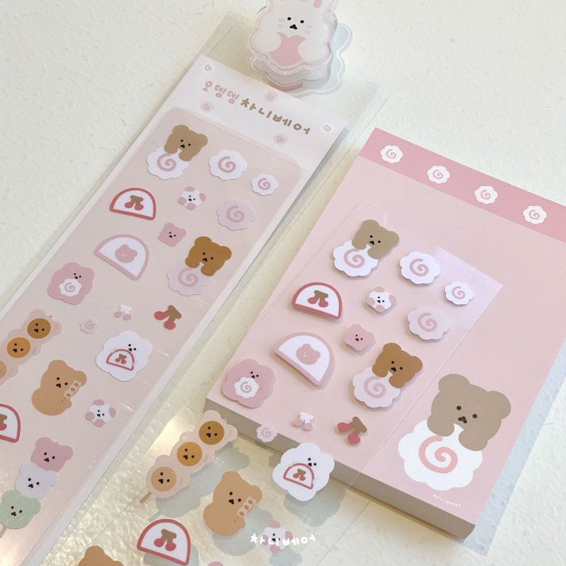 Oden Chanibear Seal Sticker - 貼紙 - 紙 粉紅色