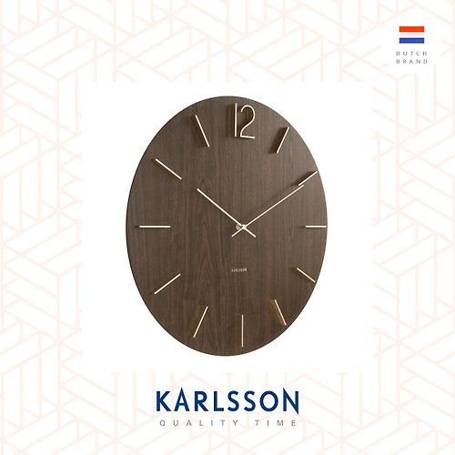 Karlsson, 50cm Wall clock Meek MDF dark wood veneer - Shop urlifestyle  Clocks - Pinkoi